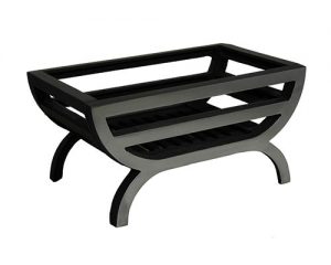 Small Cradle fire basket in black