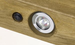 Rustic Light Oak Geocast Beam Feature Lights