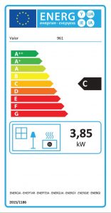 Baltimore Class 1 Glass Fronted Gas Fire Energy Label