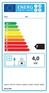 Solaris Class 1 Open Fronted Gas Fire Energy Label