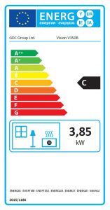 Vision Providence Glass Fronted Gas Convector Fire Energy Label